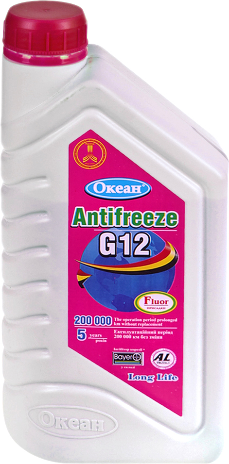 Охолоджувальна рідина ОКЕАН G12, готова, червоний, -40°С, 1 л (OAOG12.1)